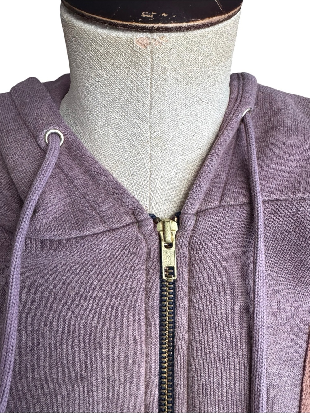 Aviator Nation Bolt Stitch 2 Zip Hoodie in Faded Mocha XS - Picture 9 of 15